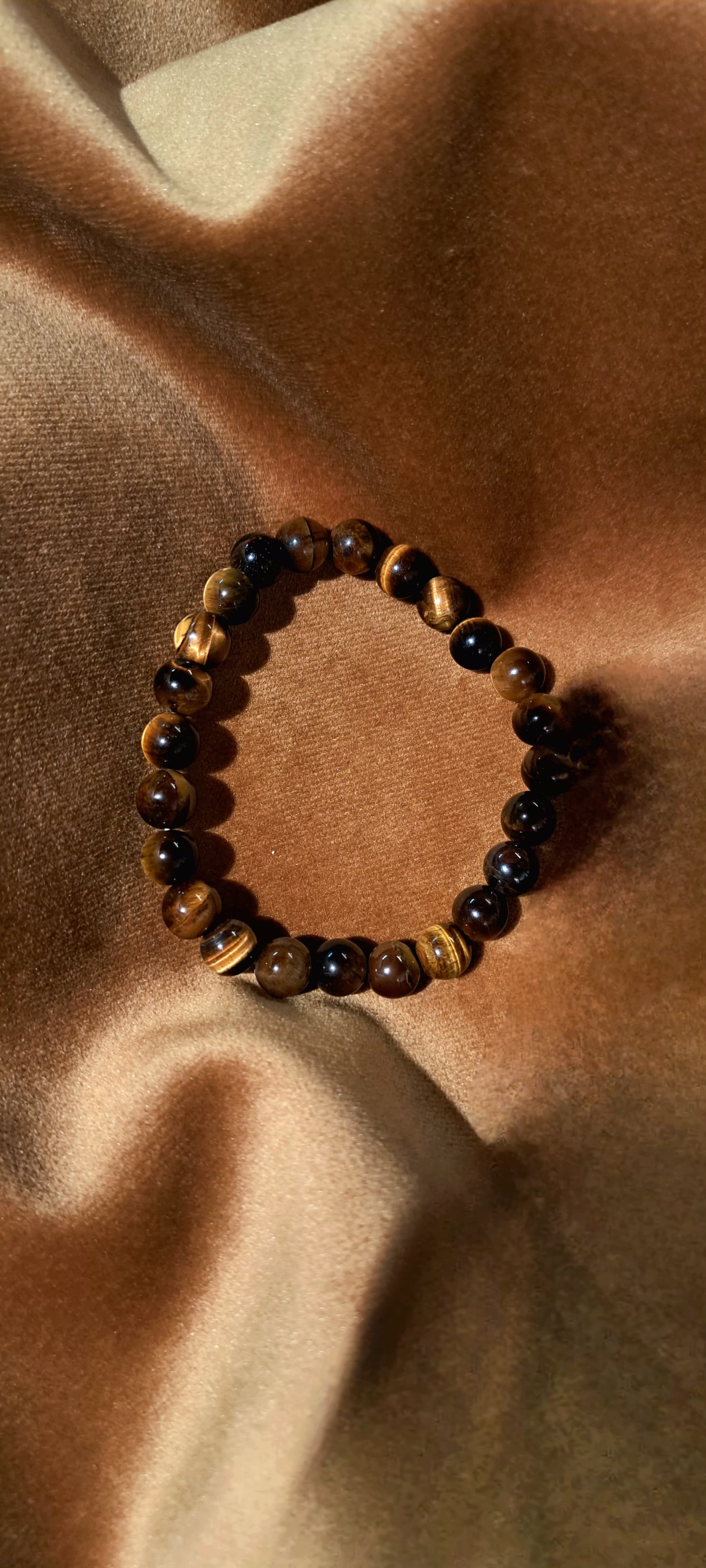 Bracciale Elastico in Occhio di Tigre