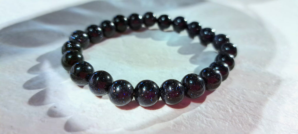 Bracciale Elastico in Arenaria Blu