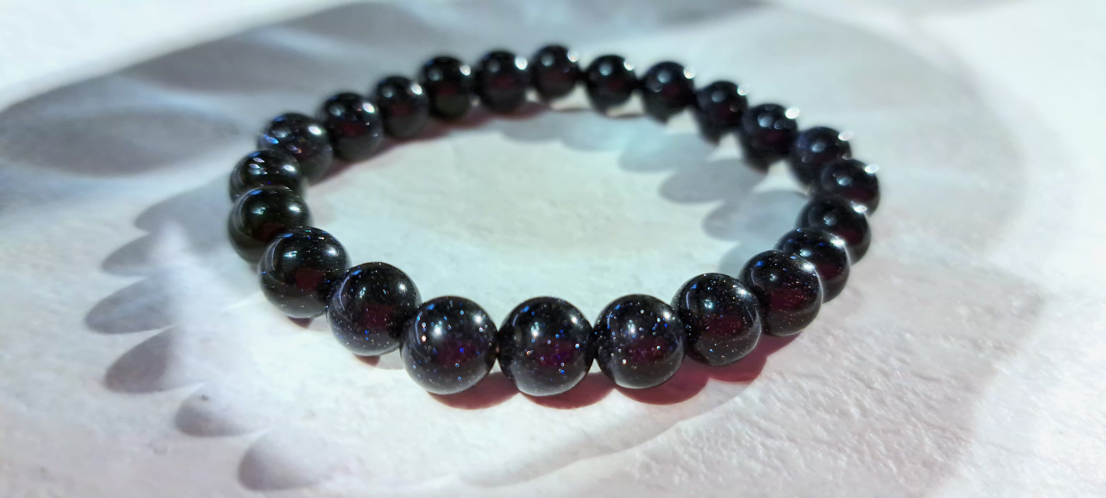Bracciale Elastico in Arenaria Blu