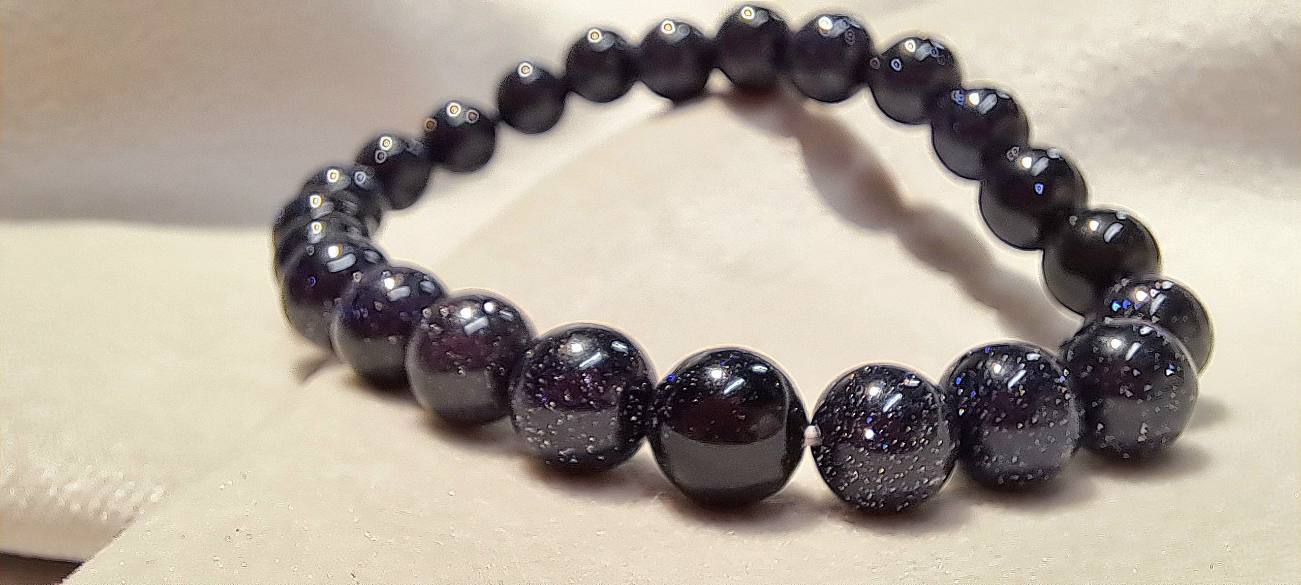 Bracciale Elastico in Arenaria Blu