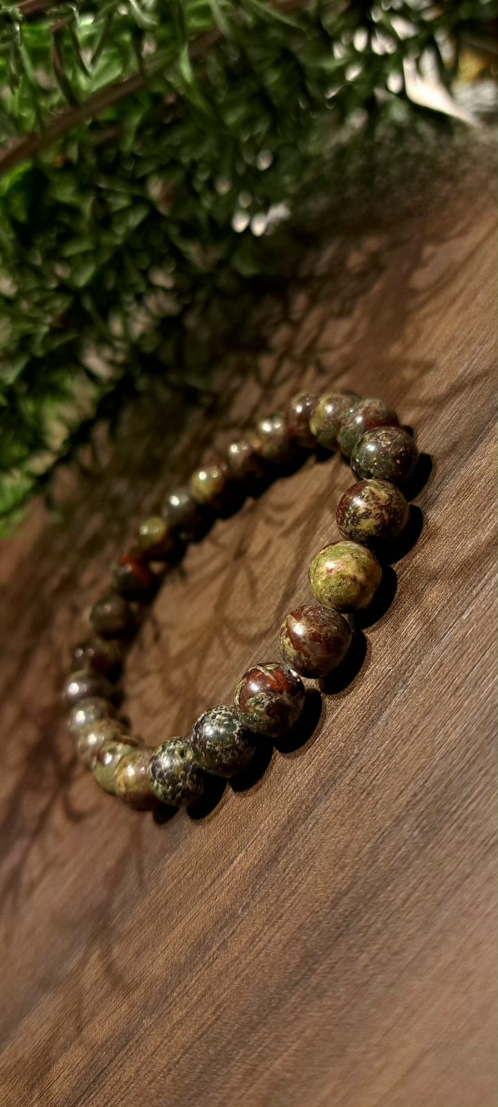 Bracciale Elastico in Diaspro Sangue di Drago