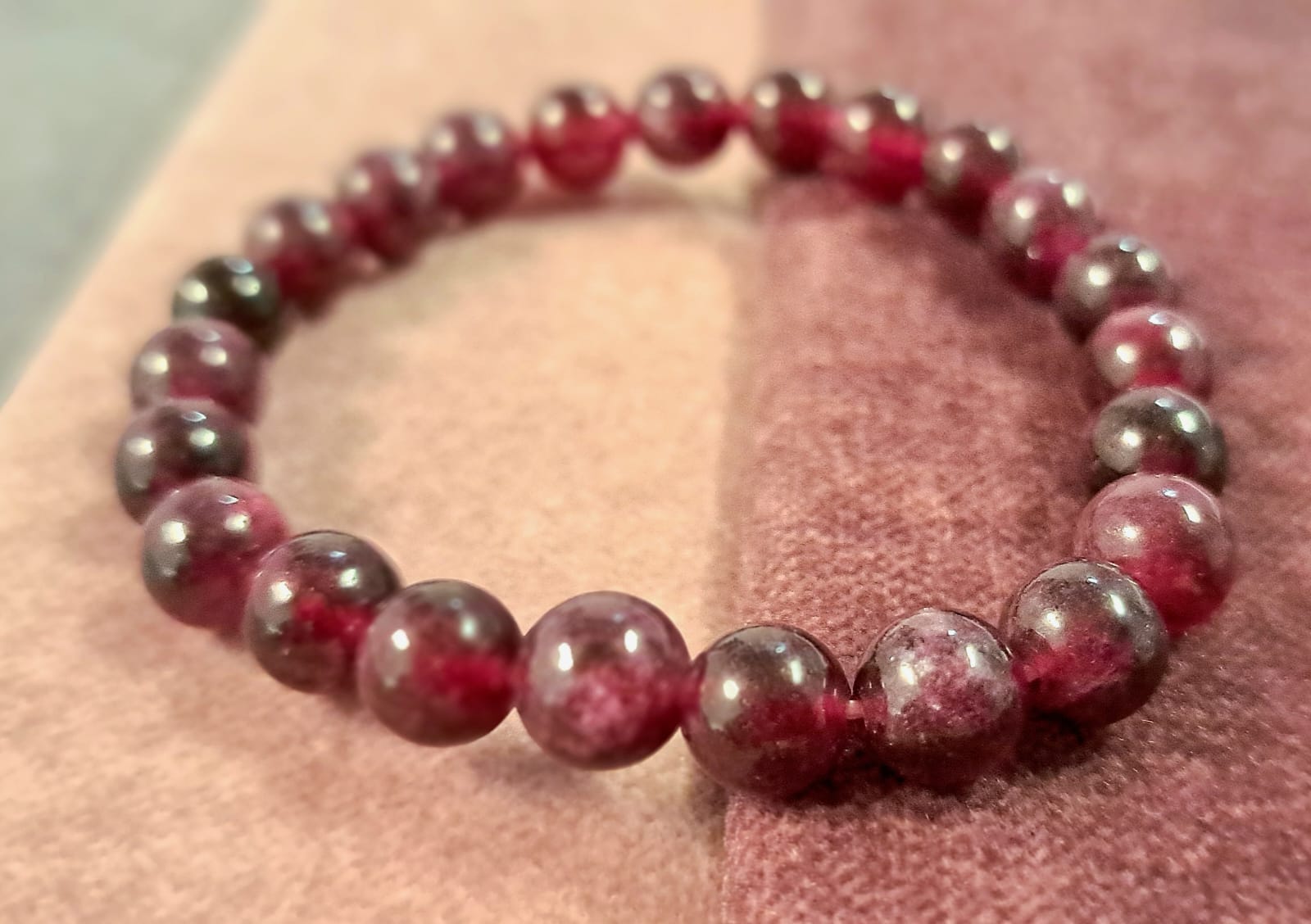 Bracciale Elastico in Granato