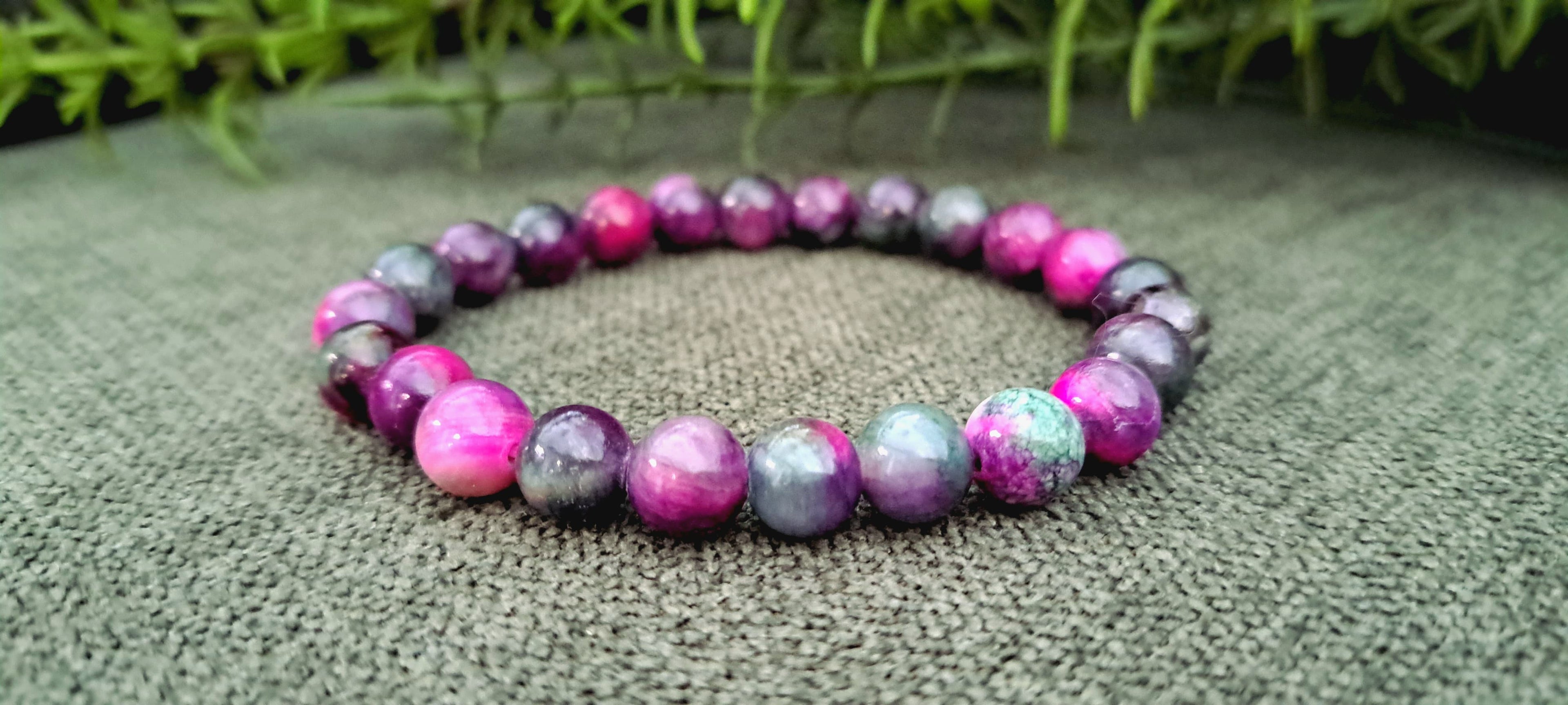Bracciale Elastico in Giada Persiana