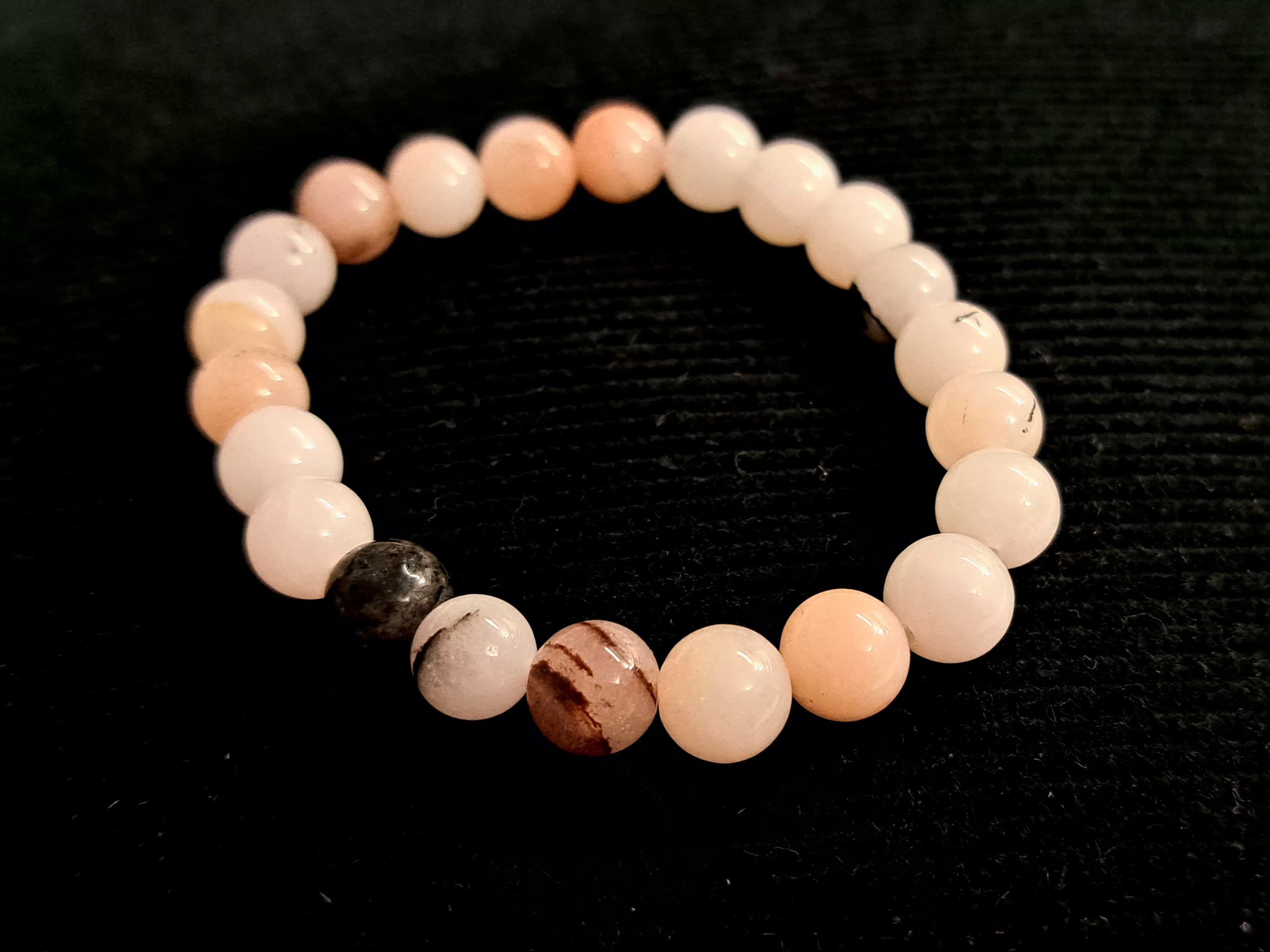Bracciale Elastico in Opale Rosa
