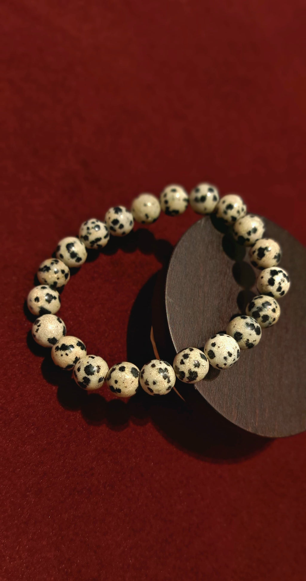 Bracciale Elastico in Diaspro Dalmata