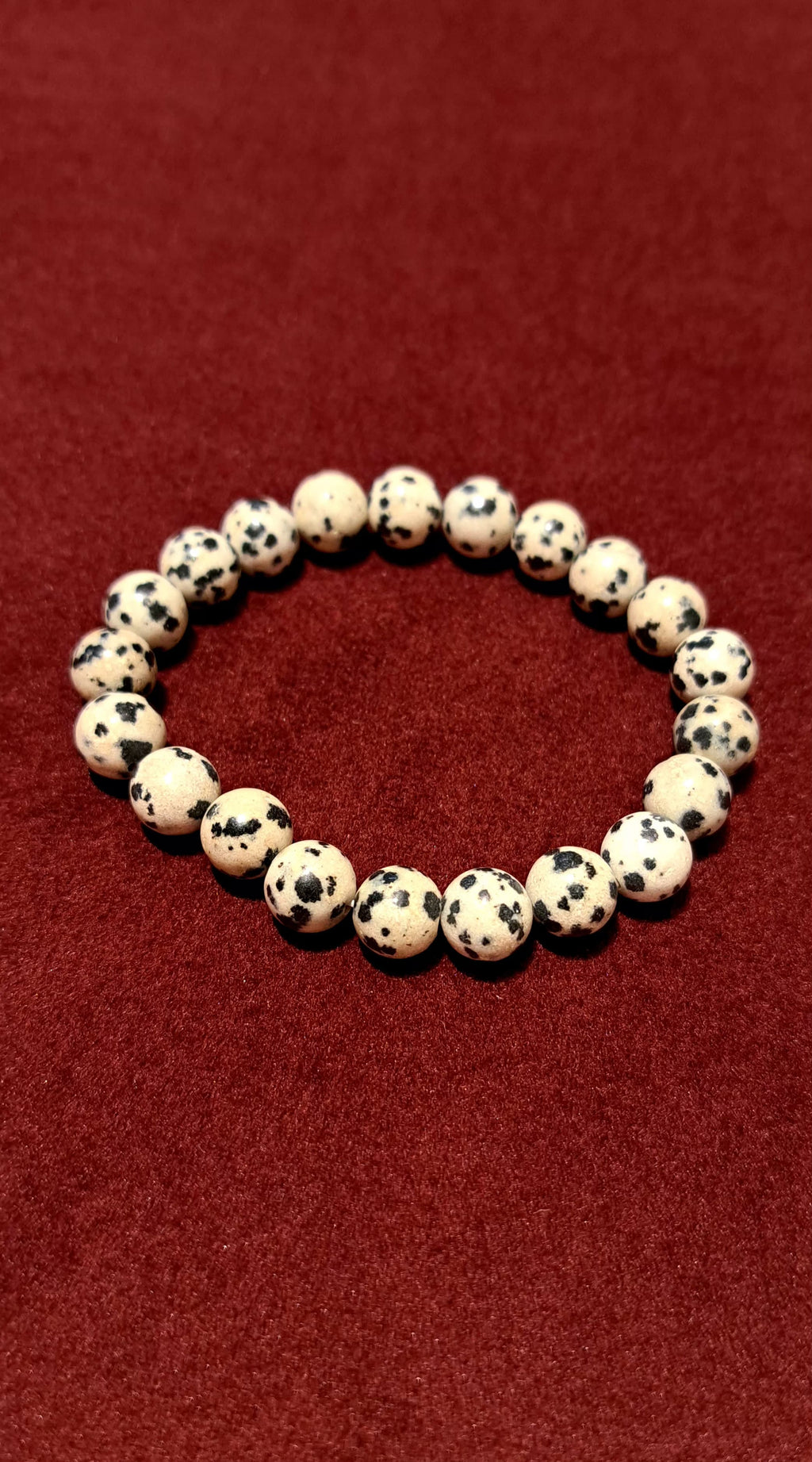 Bracciale Elastico in Diaspro Dalmata
