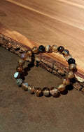 Bracciale Elastico in Agata Marrone