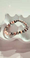 Bracciale Elastico in Diaspro Rosa Zebrato