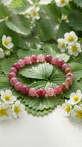 Bracciale Elastico in Quarzo Fragola
