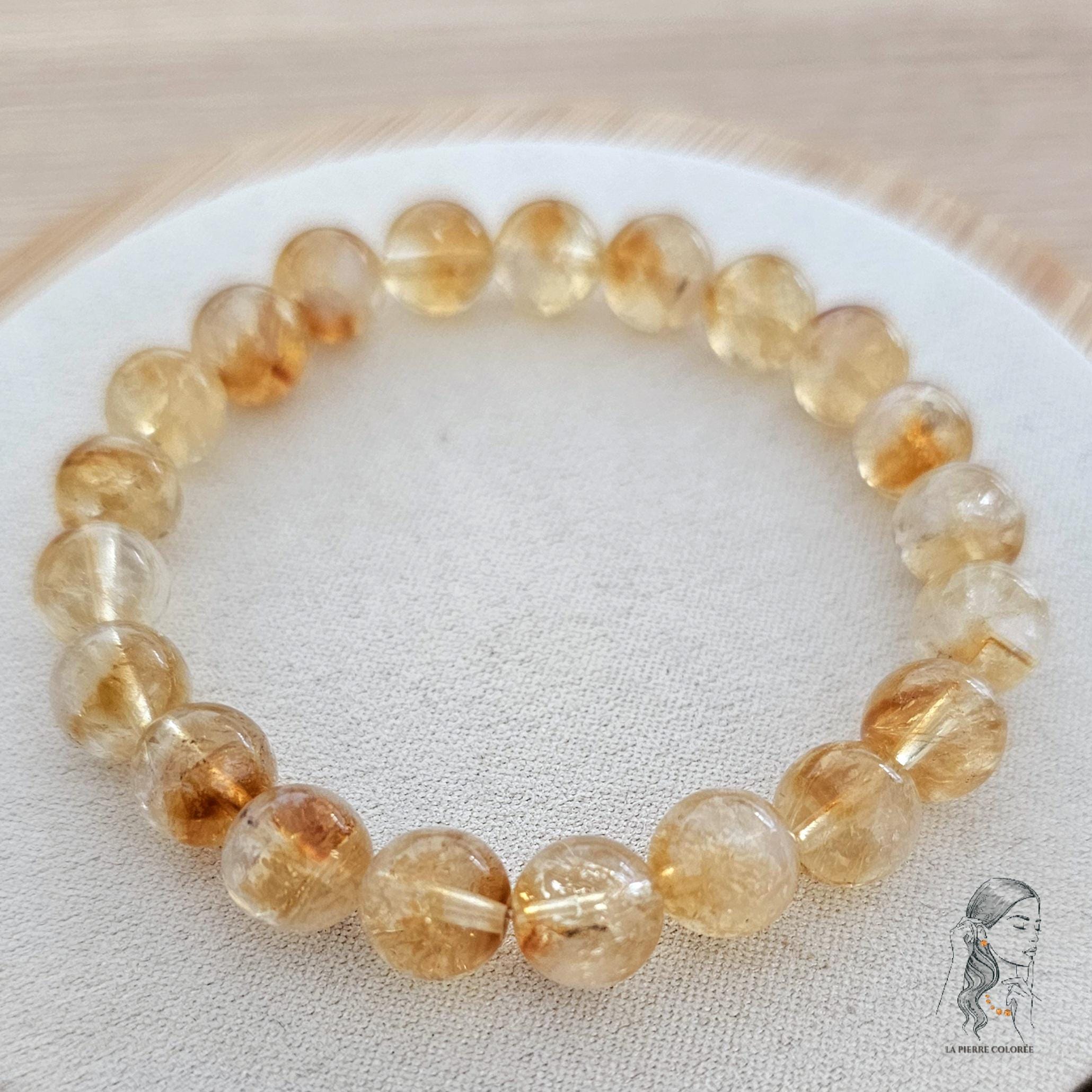 Bracciale Elastico in Quarzo Citrino
